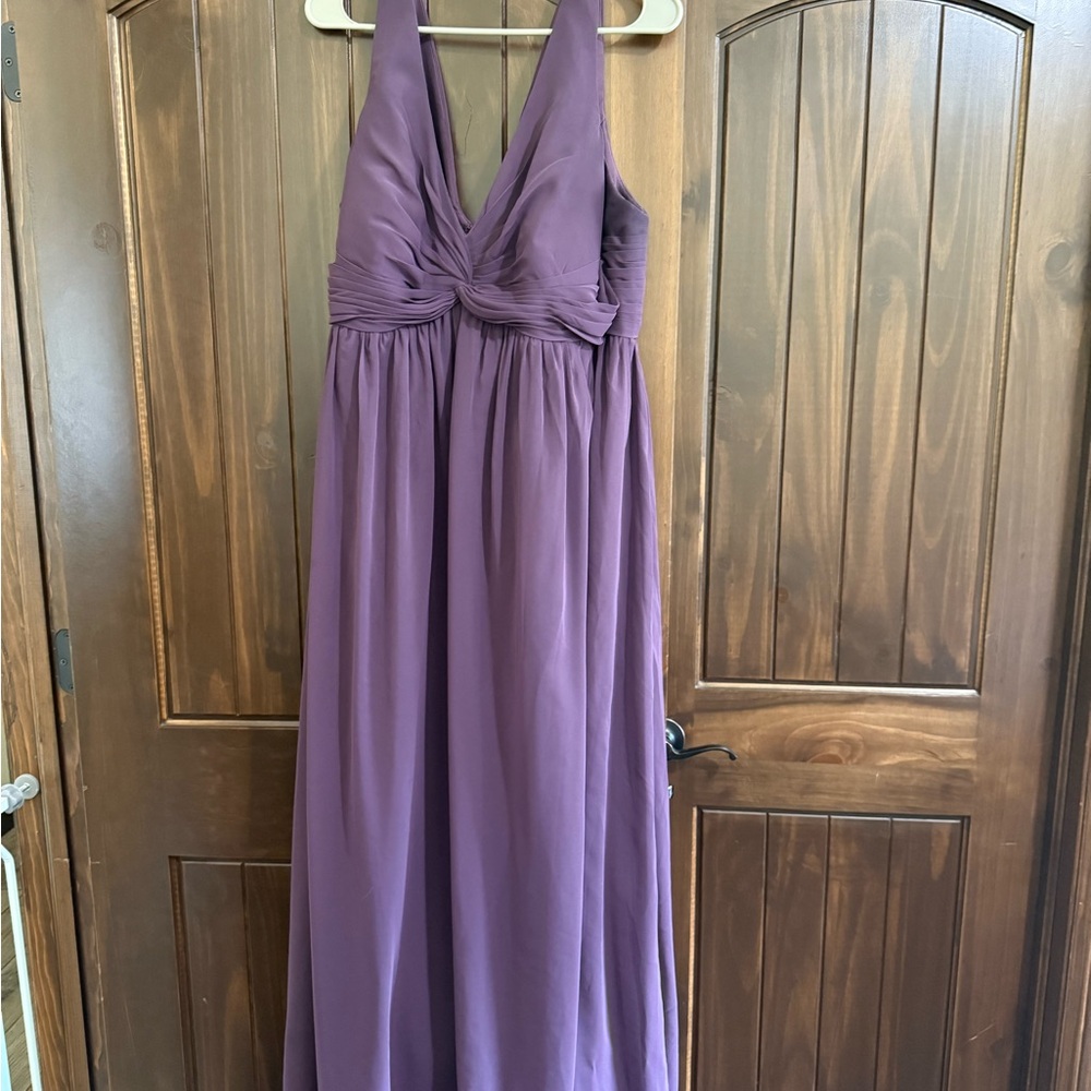 Azazie Purple Halter Maxi Dress